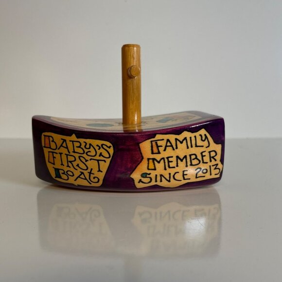 Worlds Greatest Bath Boats BABYS FIRST BOAT 2013 Dana McDill Handmade Wood Toy - Picture 1 of 8